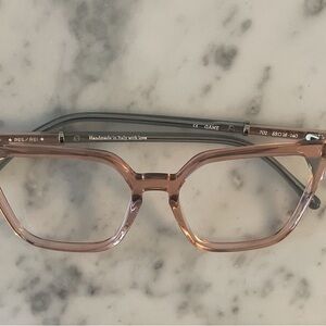 RES/REI GAME 701 Eyeglasses Frame in Clear Grey|Mauve/Pink Tone - Includes Case